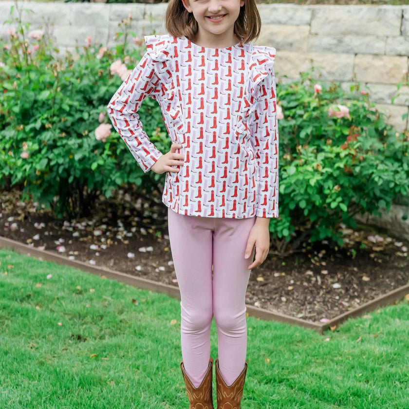Olive Set Girls' Legging Set City Boots