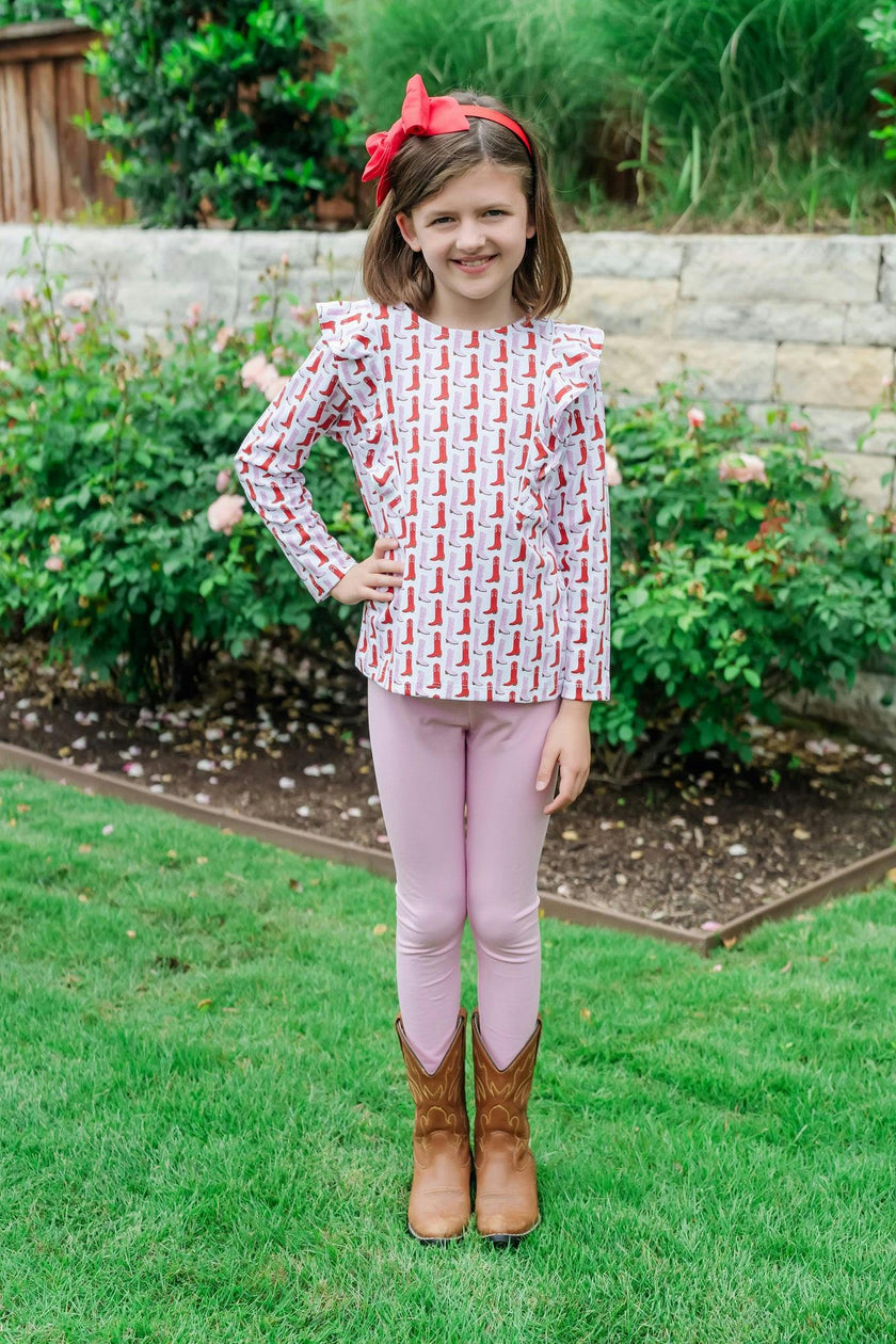 Olive Set Girls' Legging Set City Boots
