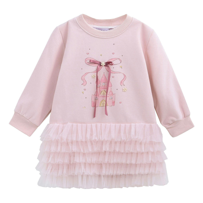 Pink Ruffle Ribbon Dress