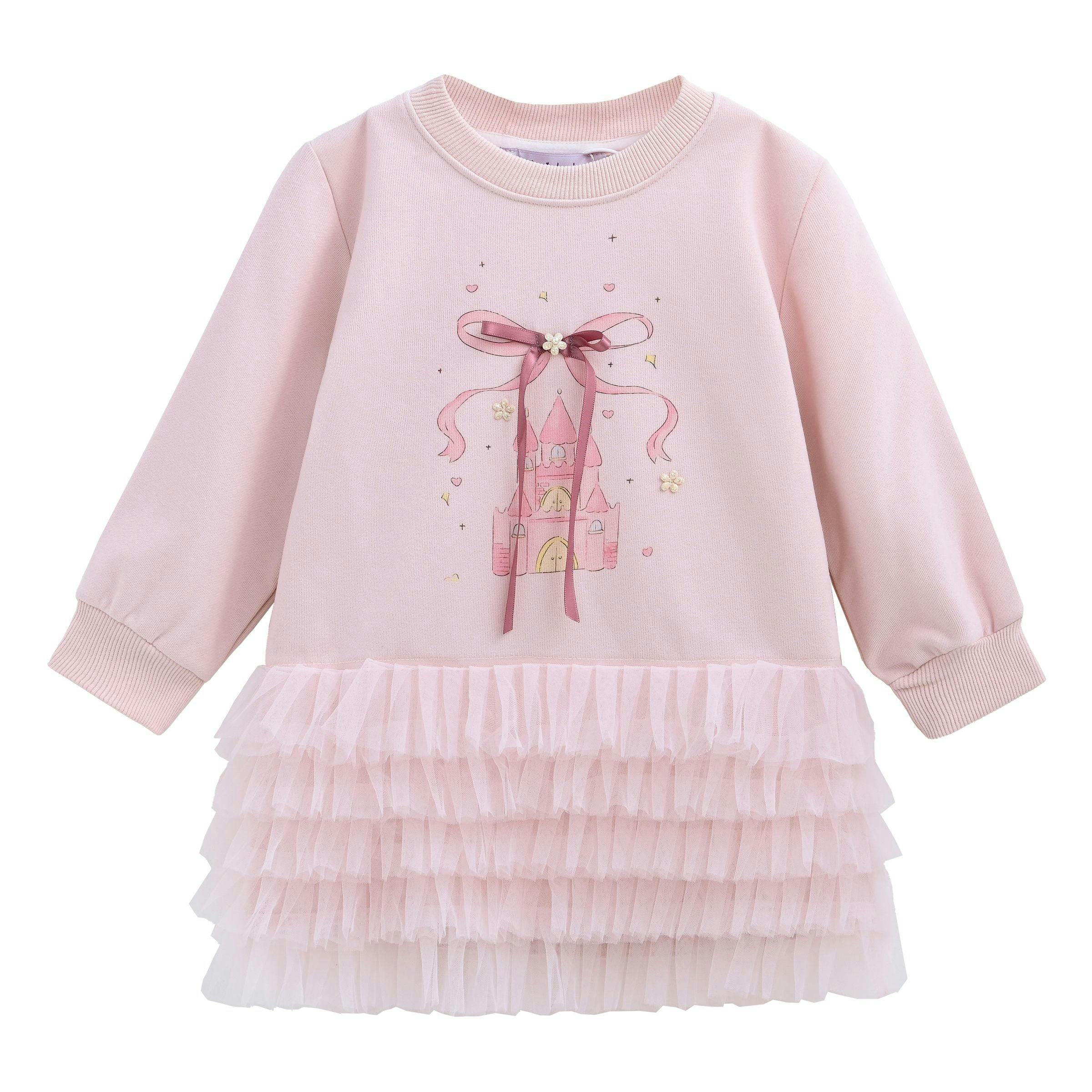 Pink Ruffle Ribbon Dress