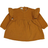 Jacquard Dress with Ruffle Shoulder