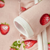 Strawberry Organic Cotton Ruffle Footed Romper