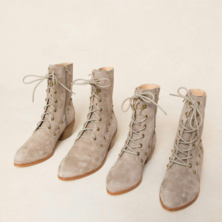 Darcy Lace Up Studded Boot