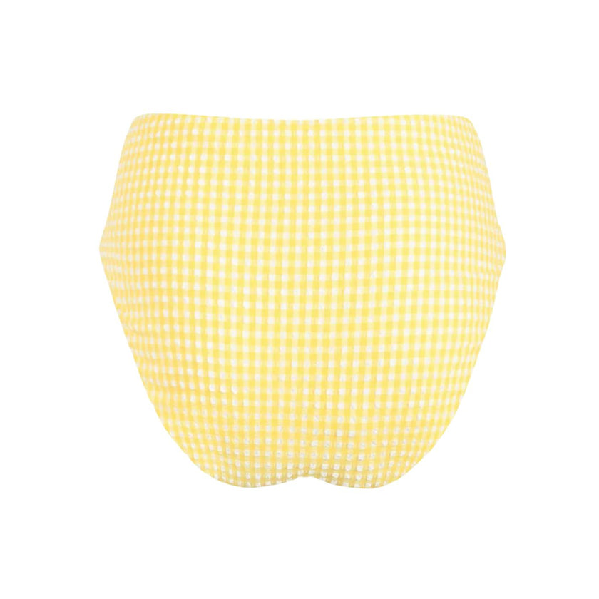women's soleil gingham high waist bikini bottom