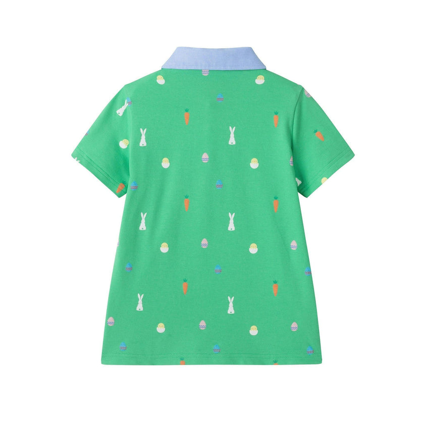 Boys Knit Polo & Short Set | Bunny Toss
