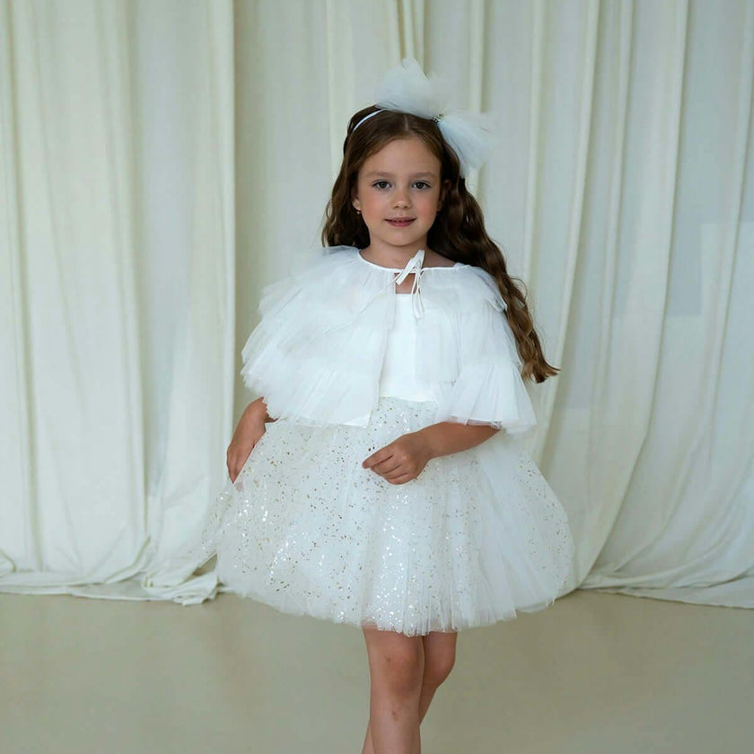 Sparkle White Dress Set