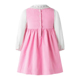 Rose Smocked Babycord Pinafore & Blouse Set