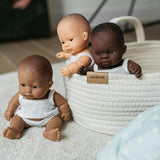 Cotton Doll Sized Moses Basket for Dolls up to 15"