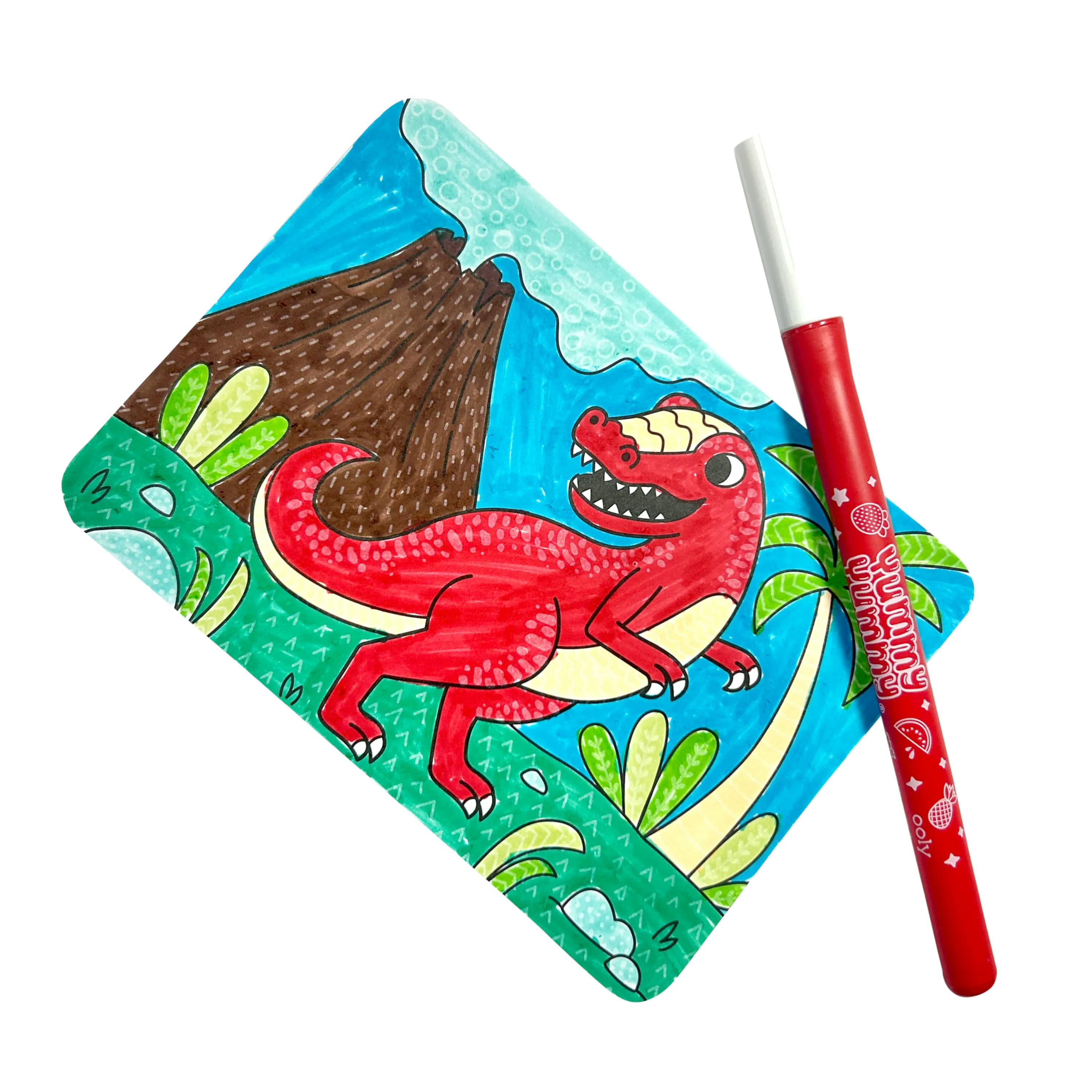 Undercover Art Hidden Pattern Coloring Activity Art Cards - Dino Tales - 12 Cards