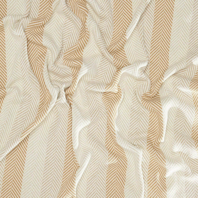 Cotton Sustainable Knit Striped | Chevron Throw Blanket - Herringbone Hues