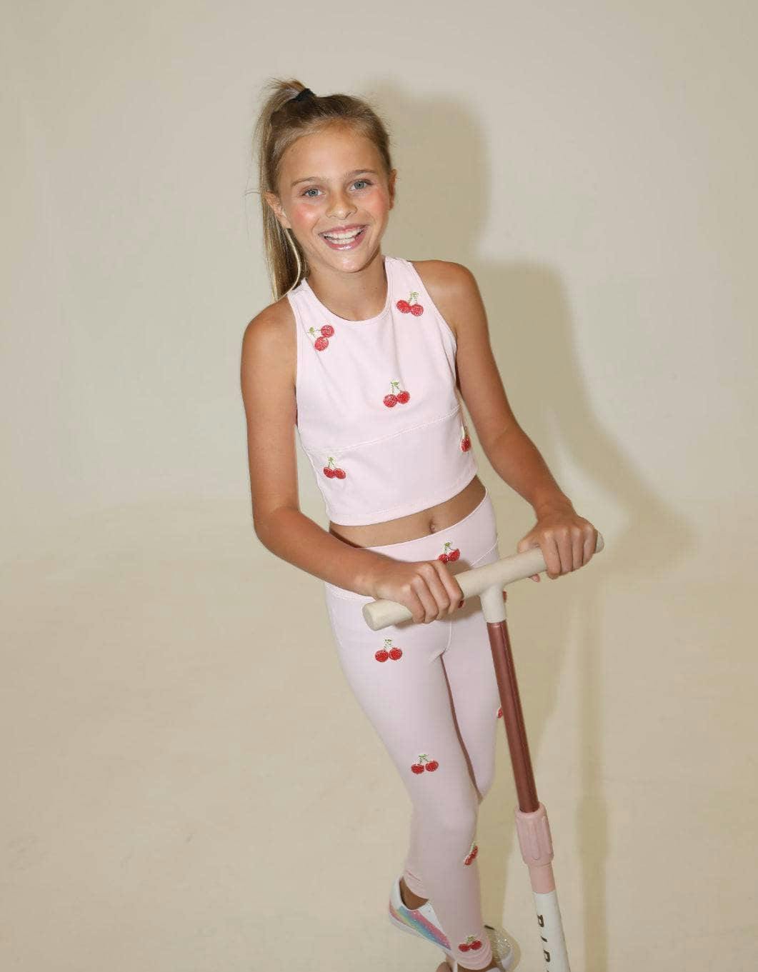 Cherry Beaded Athletic Set