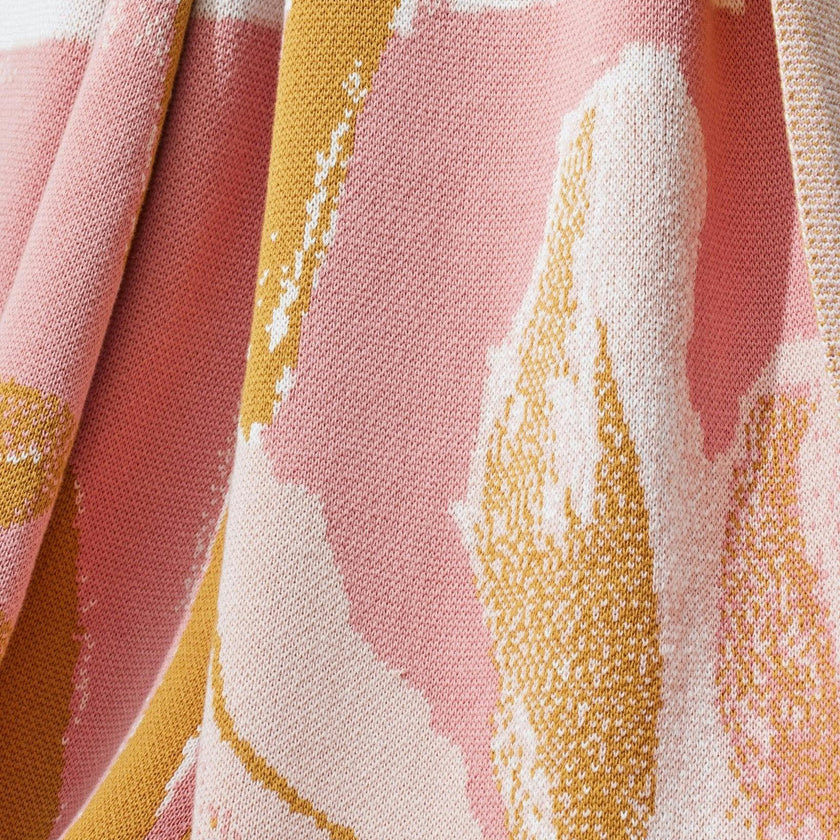 House Plants Knit Blanket