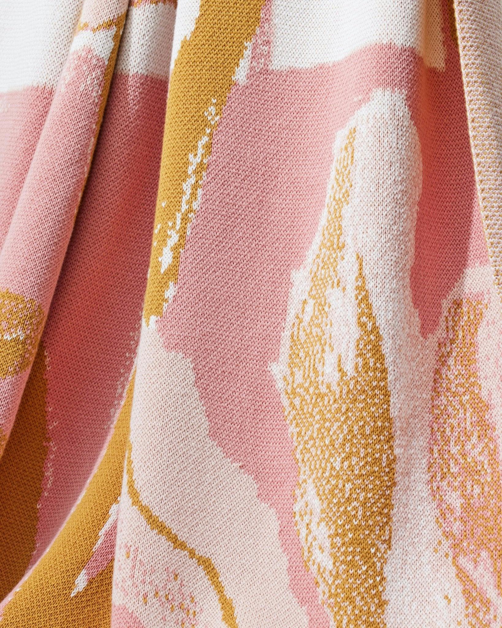 House Plants Knit Blanket