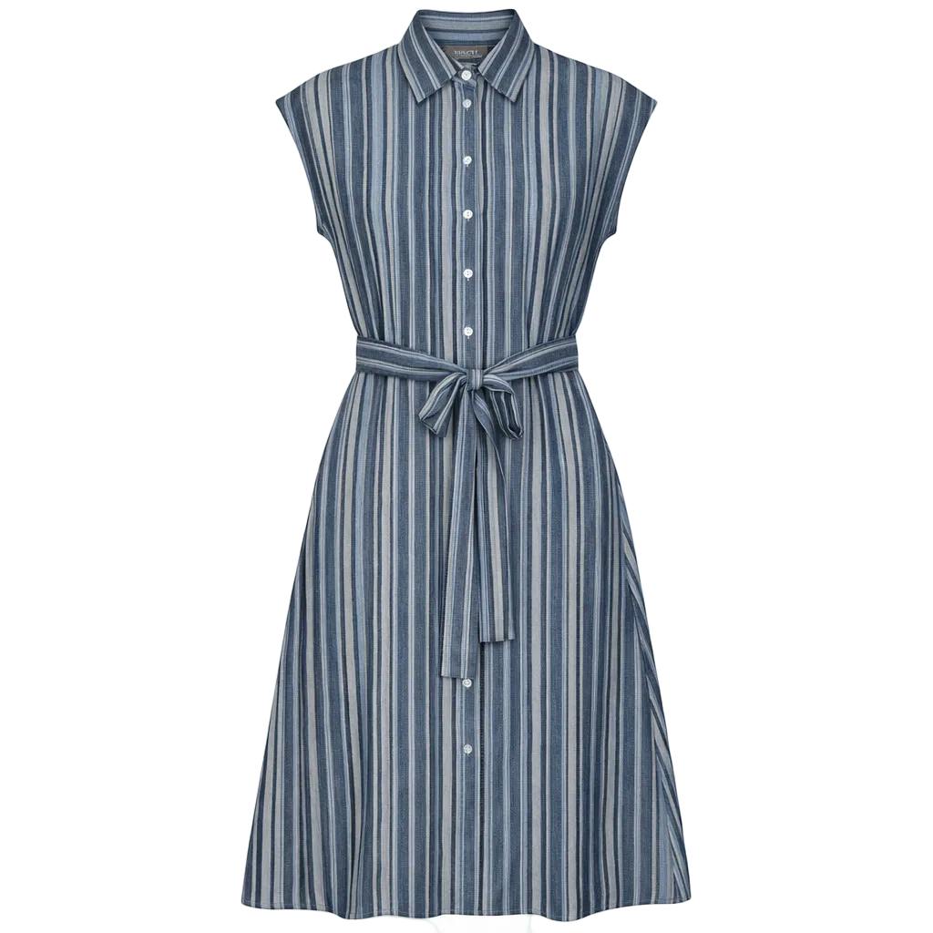 Linen Striped Midi Shirt Jumper