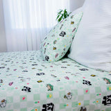 Minecraft Sleep Repeat Bamboo Twin Sheet Set