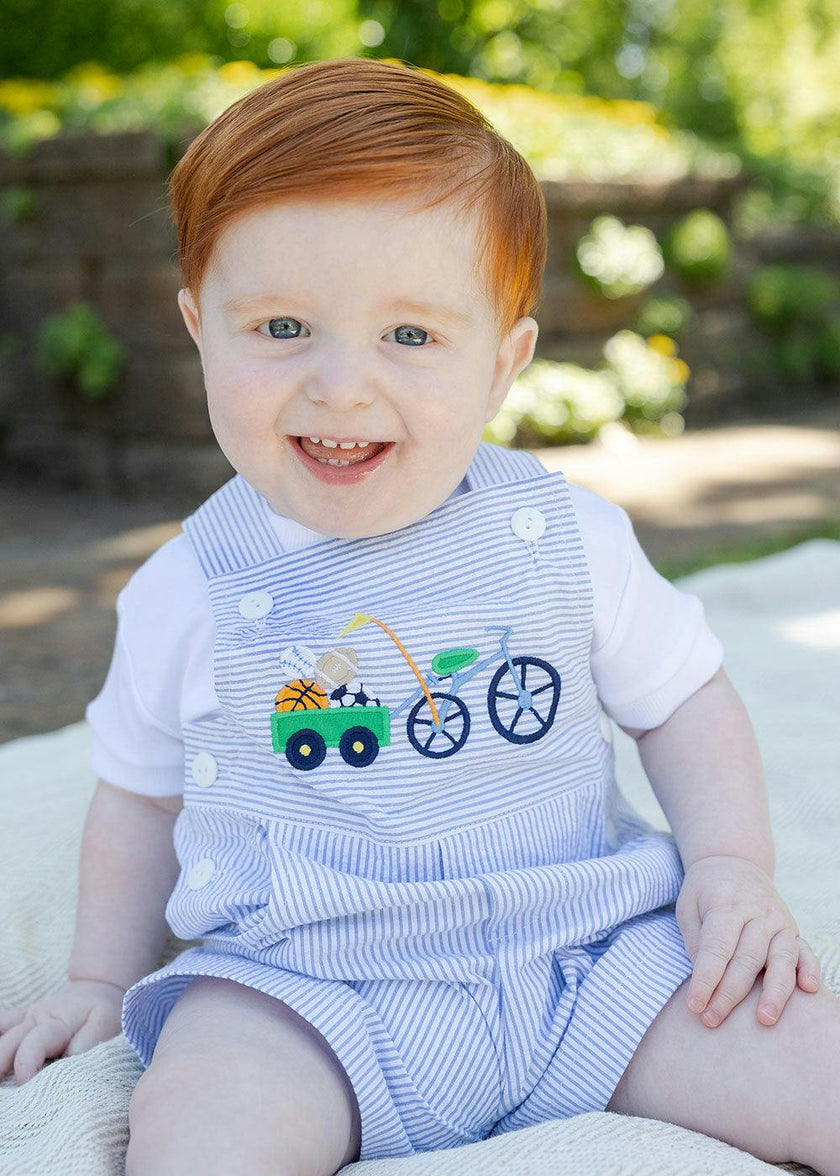 Seersucker Shortall With Bike & Sport Balls