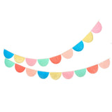 Rainbow Tissue Paper Scallop Garland Set