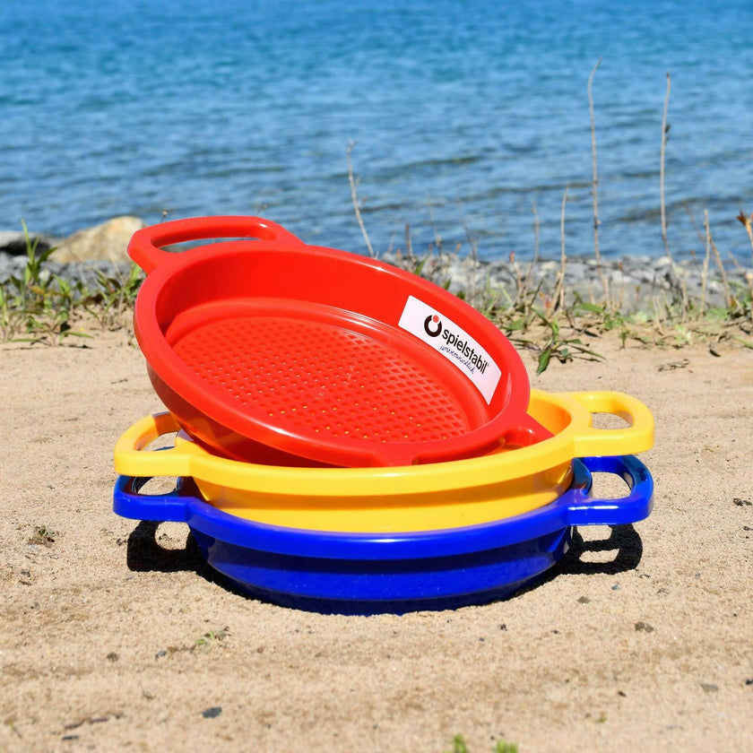 Large Sand Sieve 3 Pack (1 red