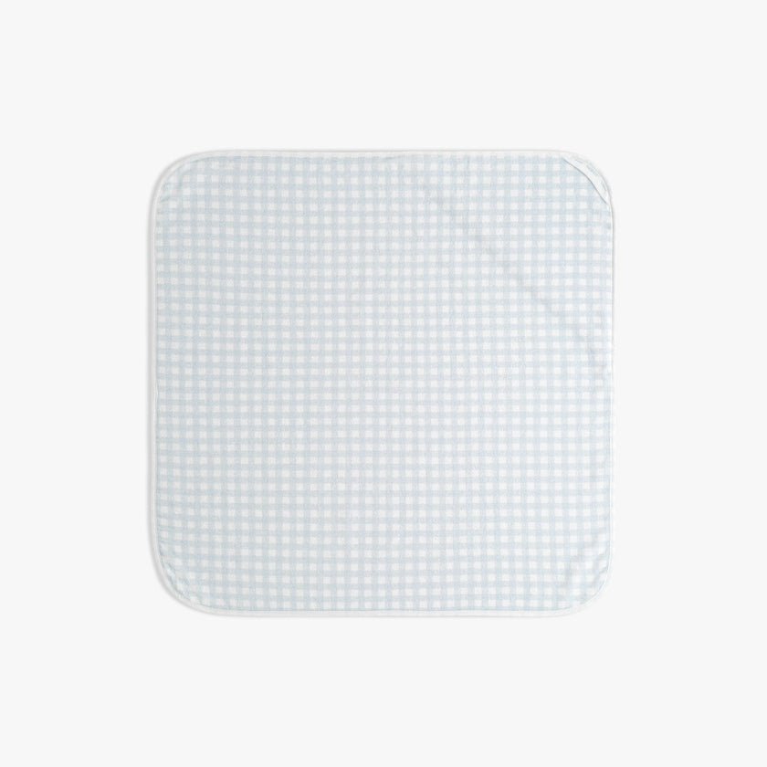 Picnic Gingham Baby Hooded Towel - Blue