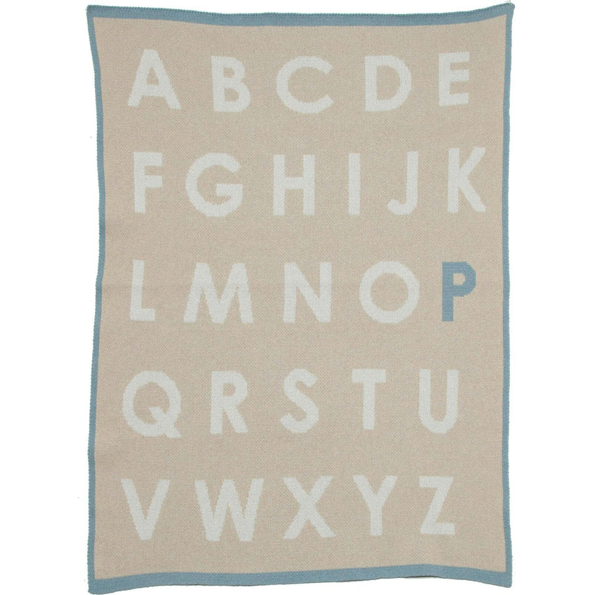 Custom Personalized Baby Sustainable Knit Throw Blanket - ABC