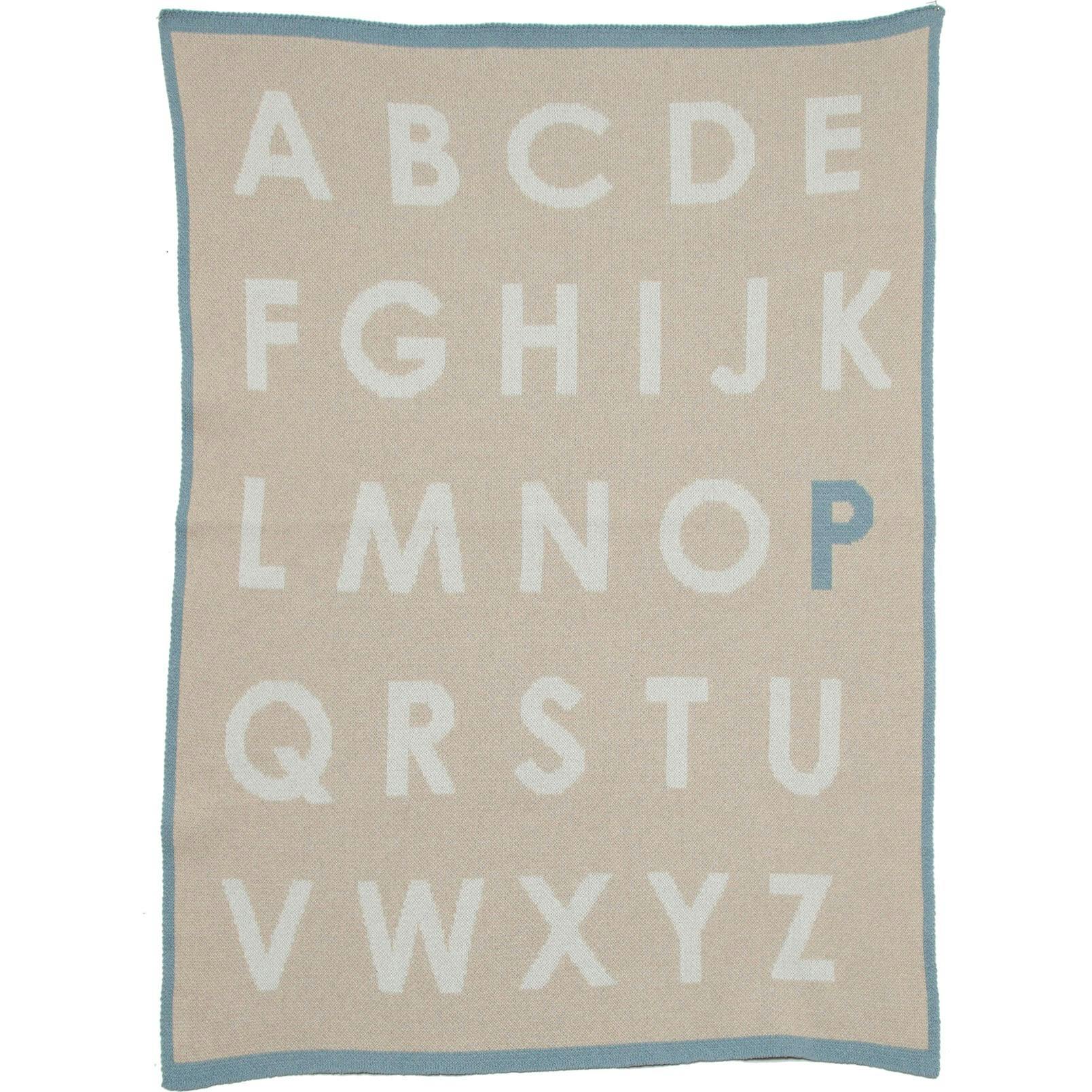 Custom Personalized Baby Sustainable Knit Throw Blanket - ABC