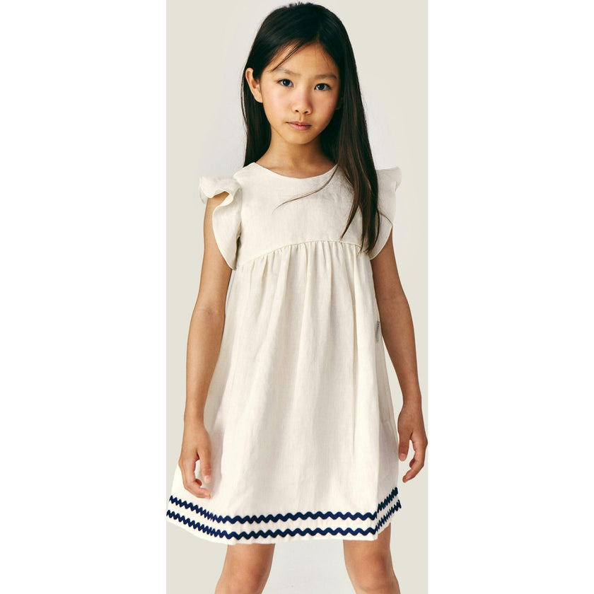 Mipounet SS26 Isaline Linen, Dress Ecru
