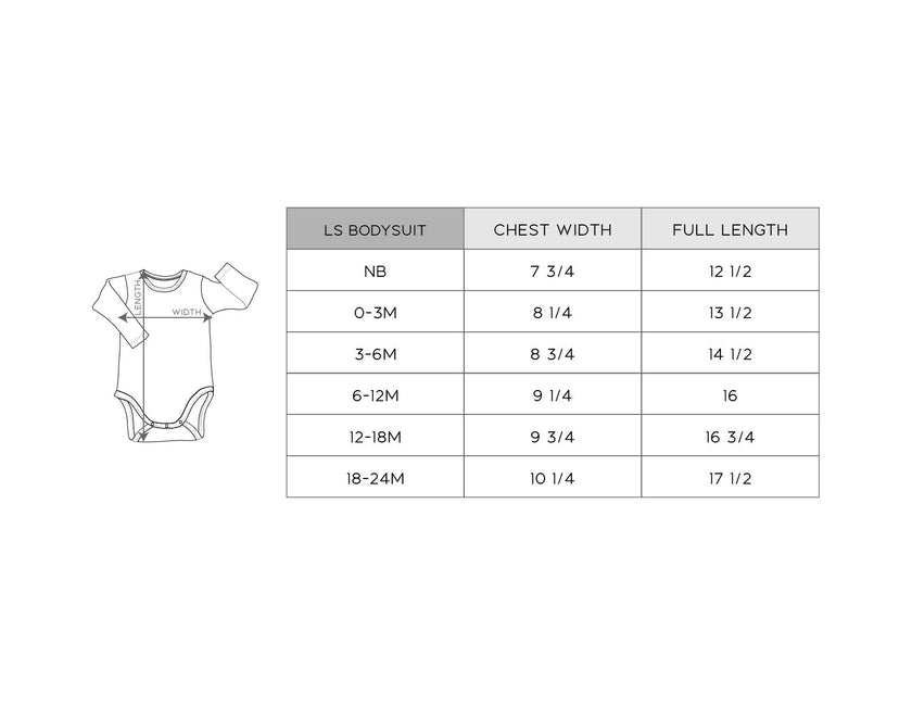 Baby Boy Long Sleeve Bodysuit in Heart Eyes