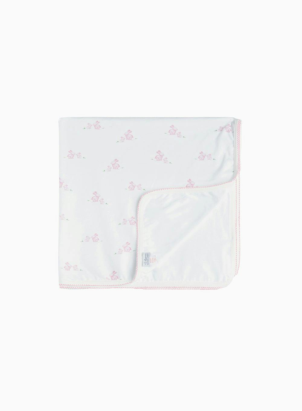 Baby Jersey Bunny Blanket in Pale Pink