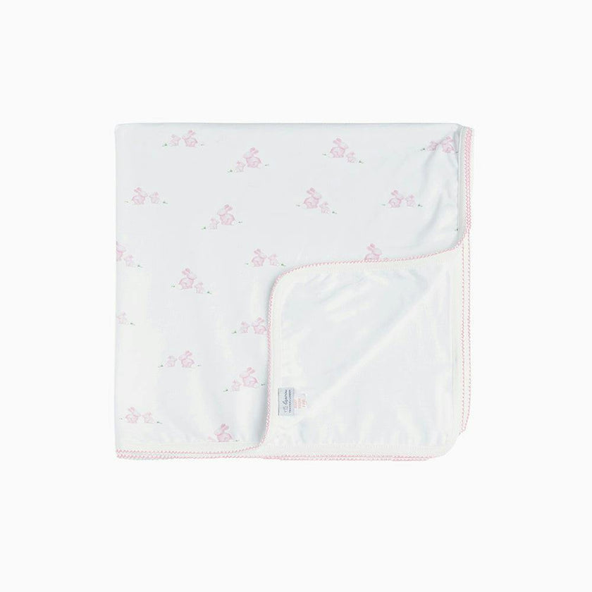 Baby Jersey Bunny Blanket in Pale Pink