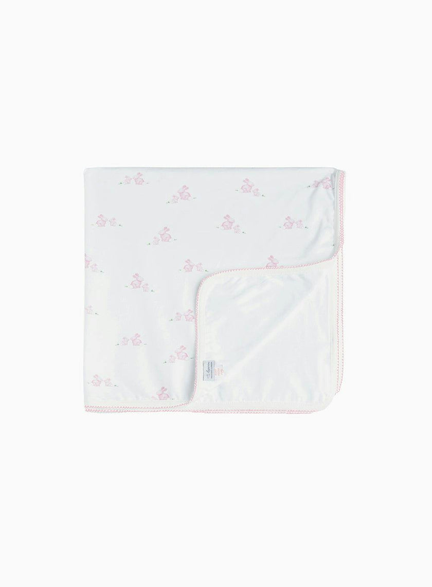 Baby Jersey Bunny Blanket in Pale Pink
