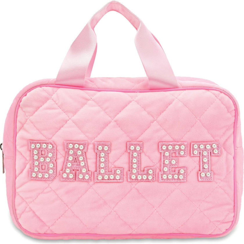 Ballet Quilted Large Cosmetic  Bag
