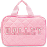 Ballet Quilted Large Cosmetic  Bag