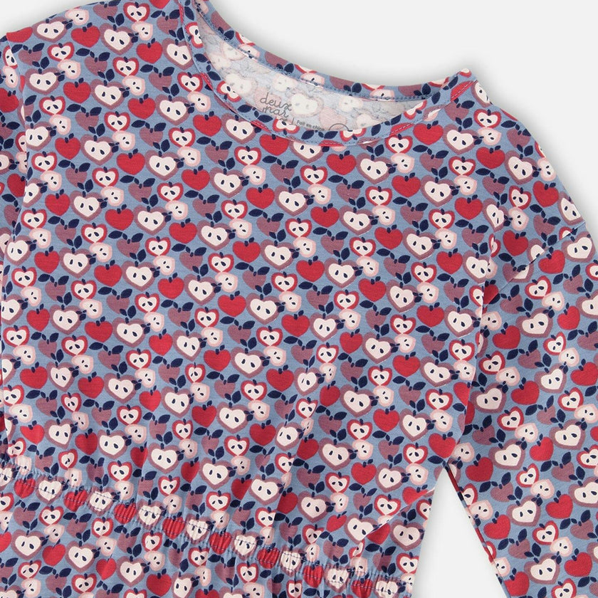 Organic Cotton Dress with Flounce Hem