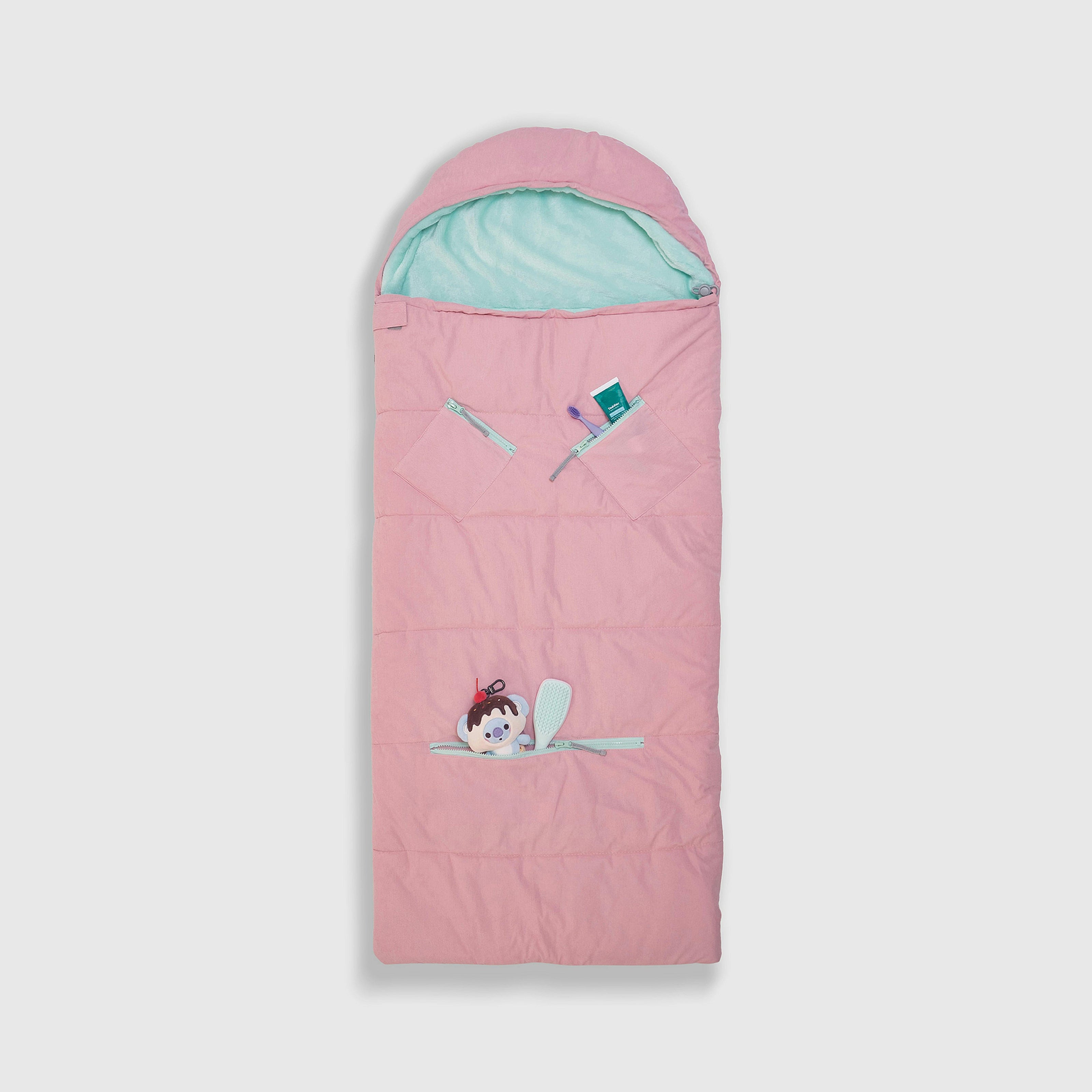 Sleep-N-Pack™ – Little Kid Size | Bows & Ruffles Cotton Candy Pink Corduroy