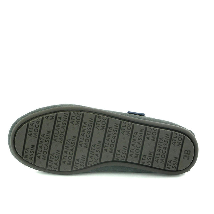 Suede Leather Tassel Moccasins, Grey