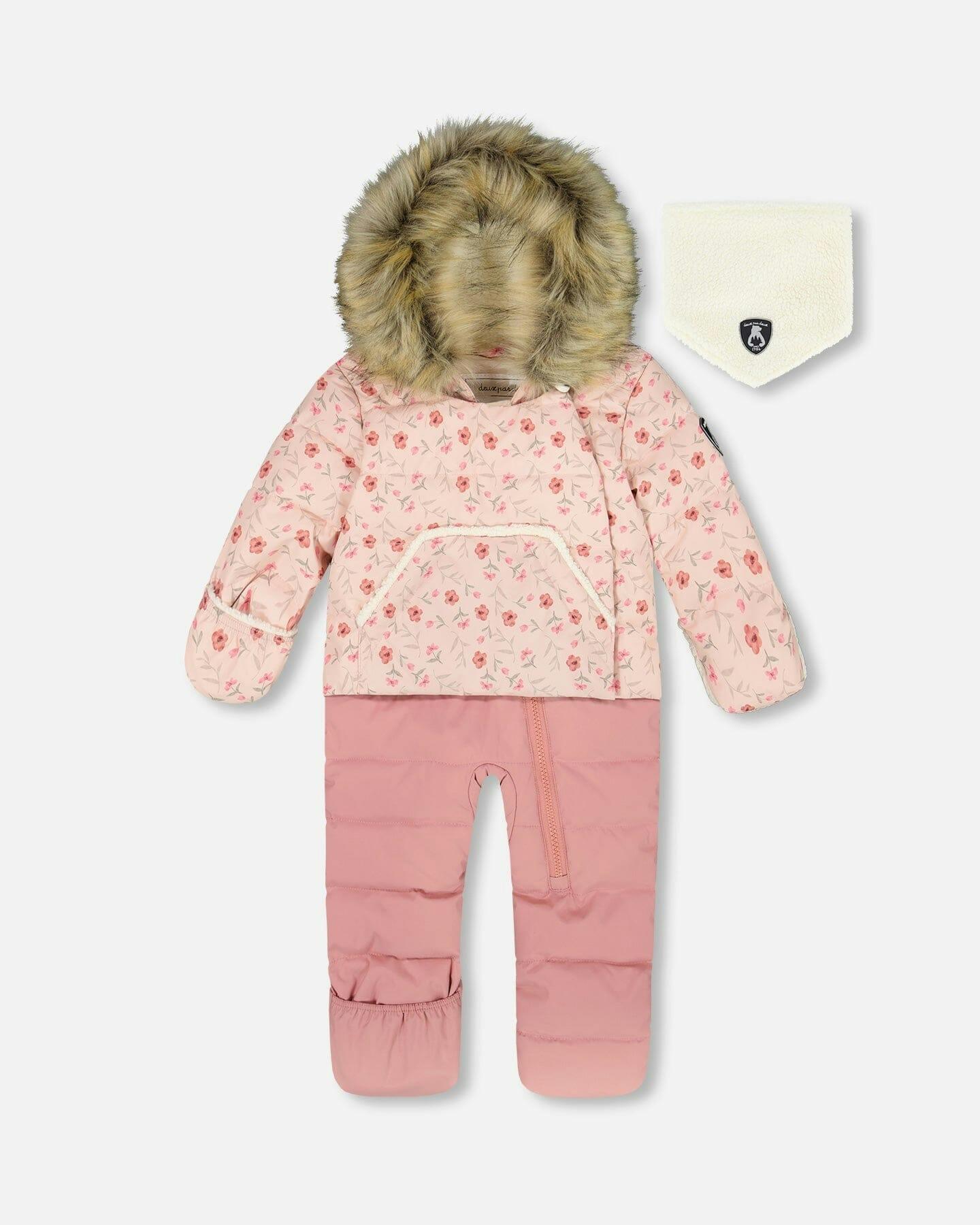 One-Piece Baby Snug Snowsuit Designed for Car Seat