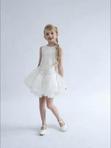 White Soraya Floral Tulle Dress