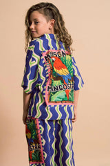 LOROS WAVY SHIRT BLUE