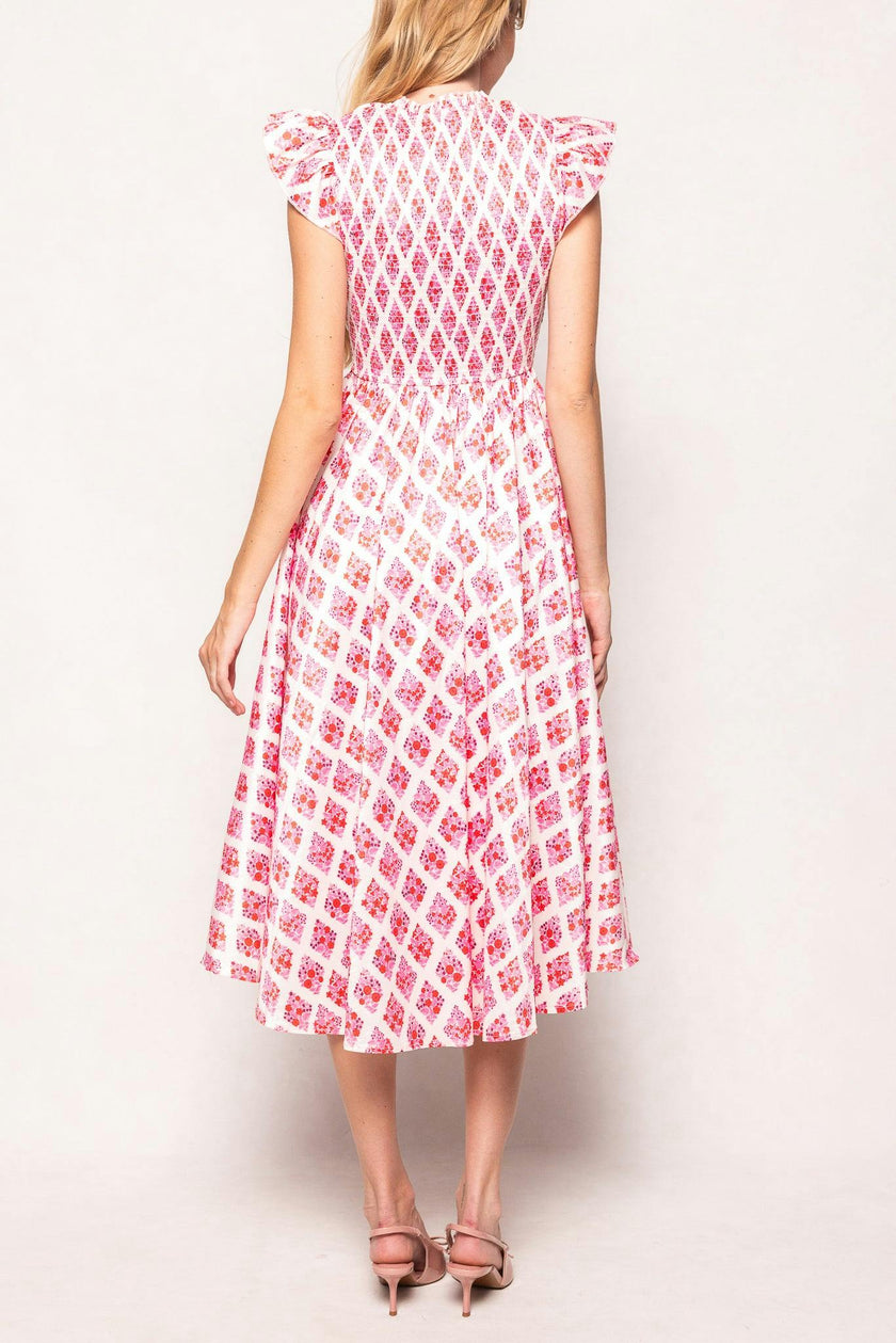 Kylie Dress in Rouge Lattice Floral