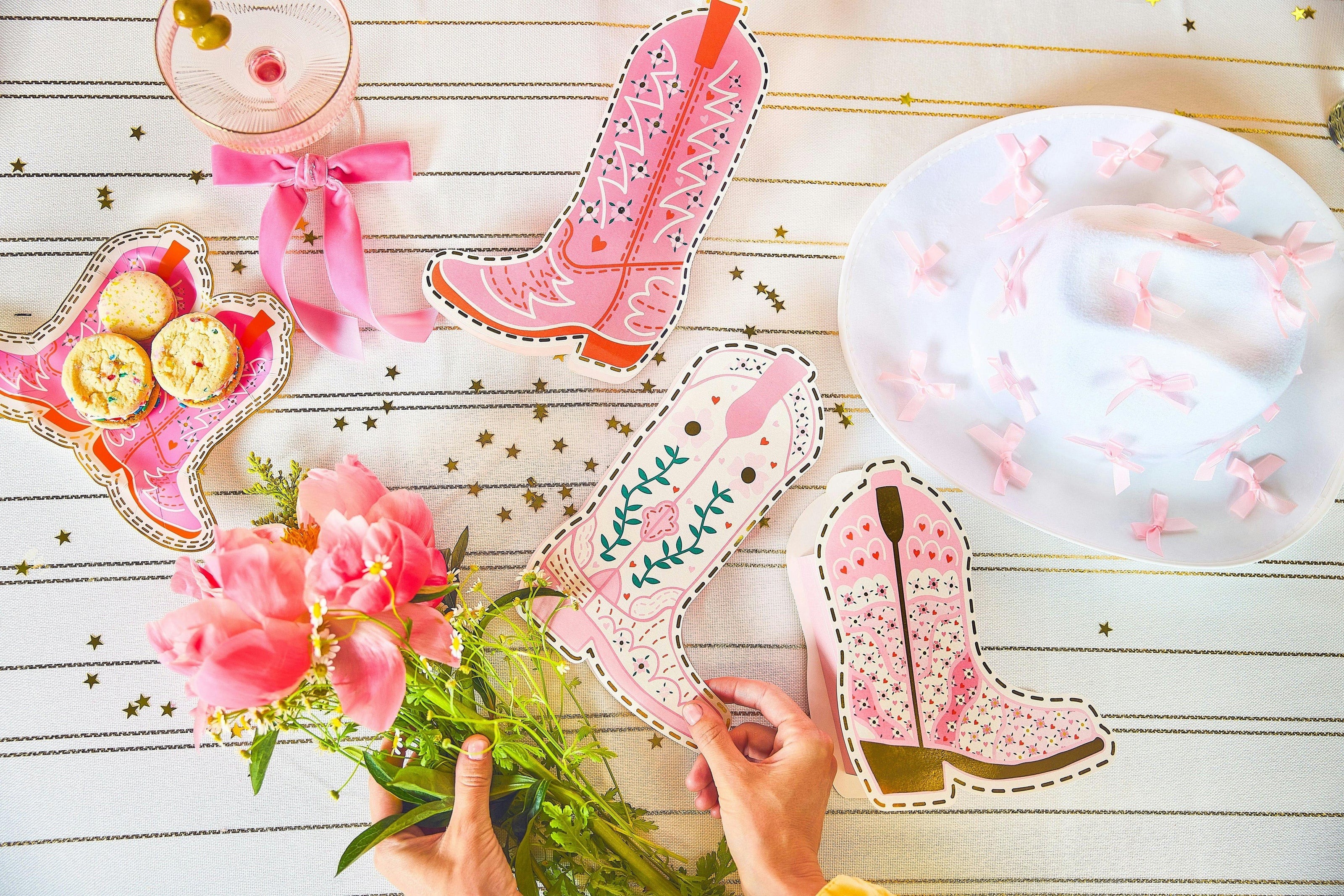 Boot Scoot Blooms Cowboy Boot Pop-Up Vase Slip Covers Set of 3