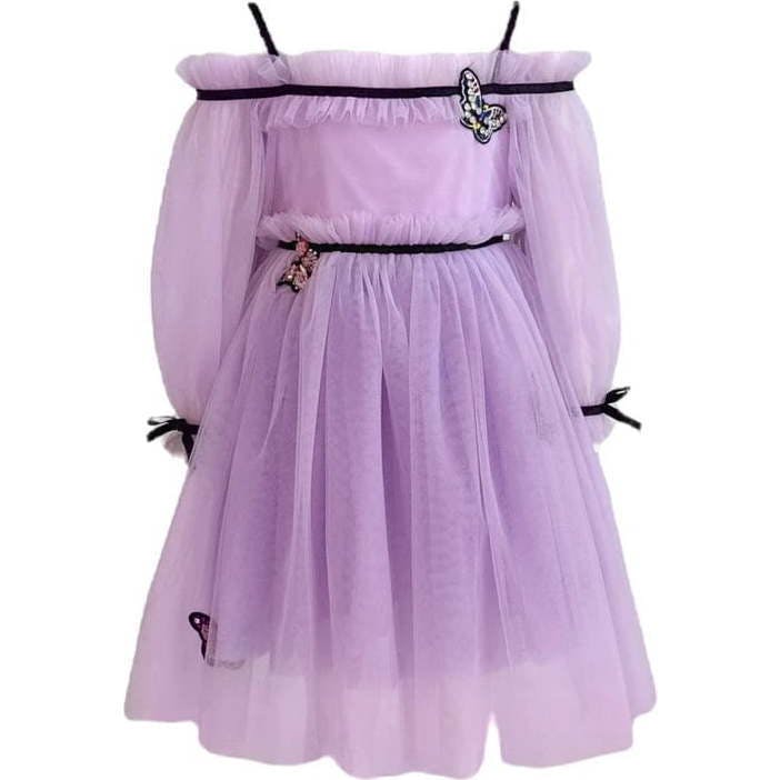 Dream Off-Shoulder Full Sleeve Tulle Dress