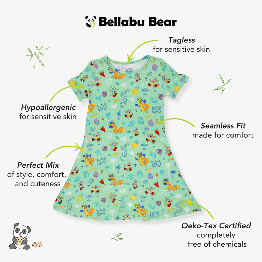 Dora: Boots' Jungle Adventure Bamboo Girls' Short Sleeve Dress