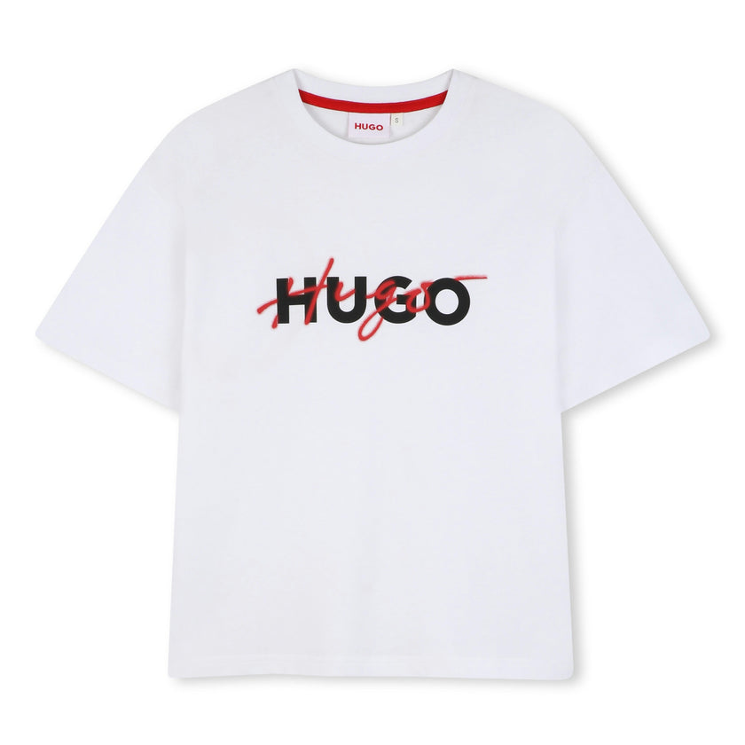 White Crewneck Logo T‑Shirt