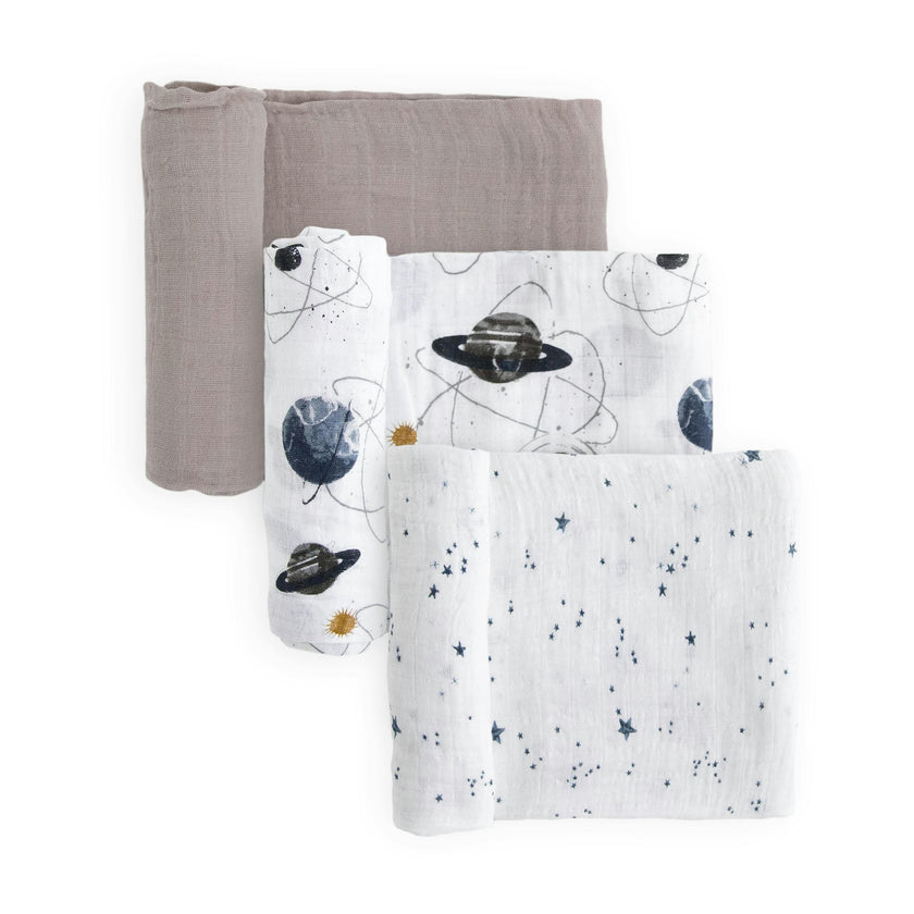 Cotton Muslin Swaddle Blanket 3 Pack - Planetary 2