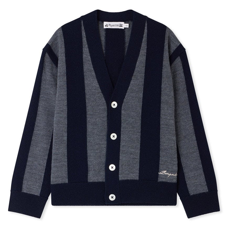 BONPOINT Mandel Cardigan - Navy Stripe