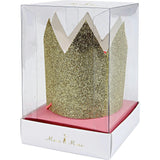 Mini Gold Glitter Crowns