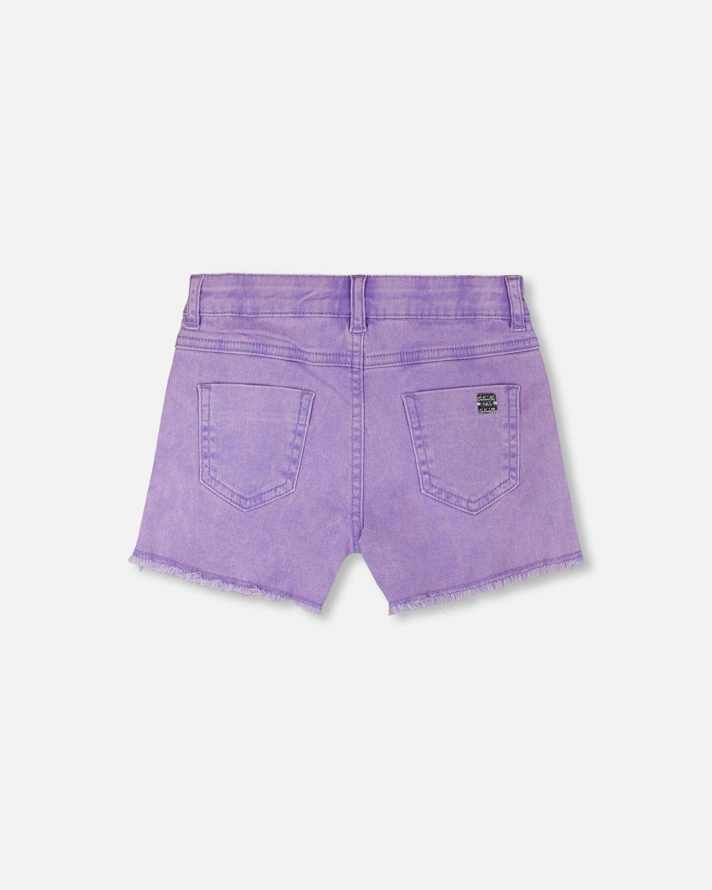 Denim Shorts With Embroidery
