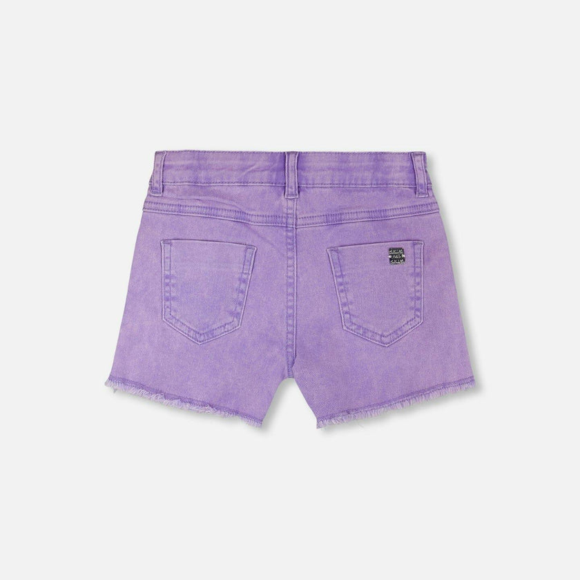 Denim Shorts With Embroidery