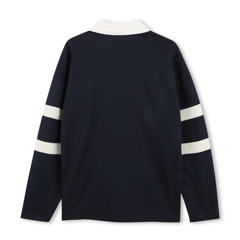 Navy Oversized Polo Shirt