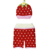 Addie Strawberry Hat and Pant Newborn Set